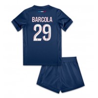 Maglia Calcio Paris Saint-Germain Bradley Barcola #29 Prima Divisa Bambino 2024-25 Manica Corta (+ pantaloncini)